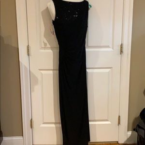 Formal gown w slit. Lace and glitter on chest